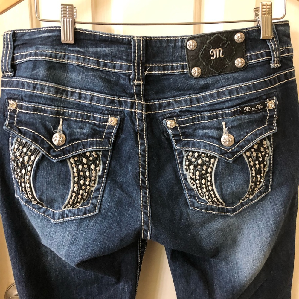 Miss Me Size 32/34 RHINESTONE EMBELLISHED JEANS
